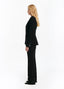SCHOENBACH tailored black virgin wool jacket, side profile view