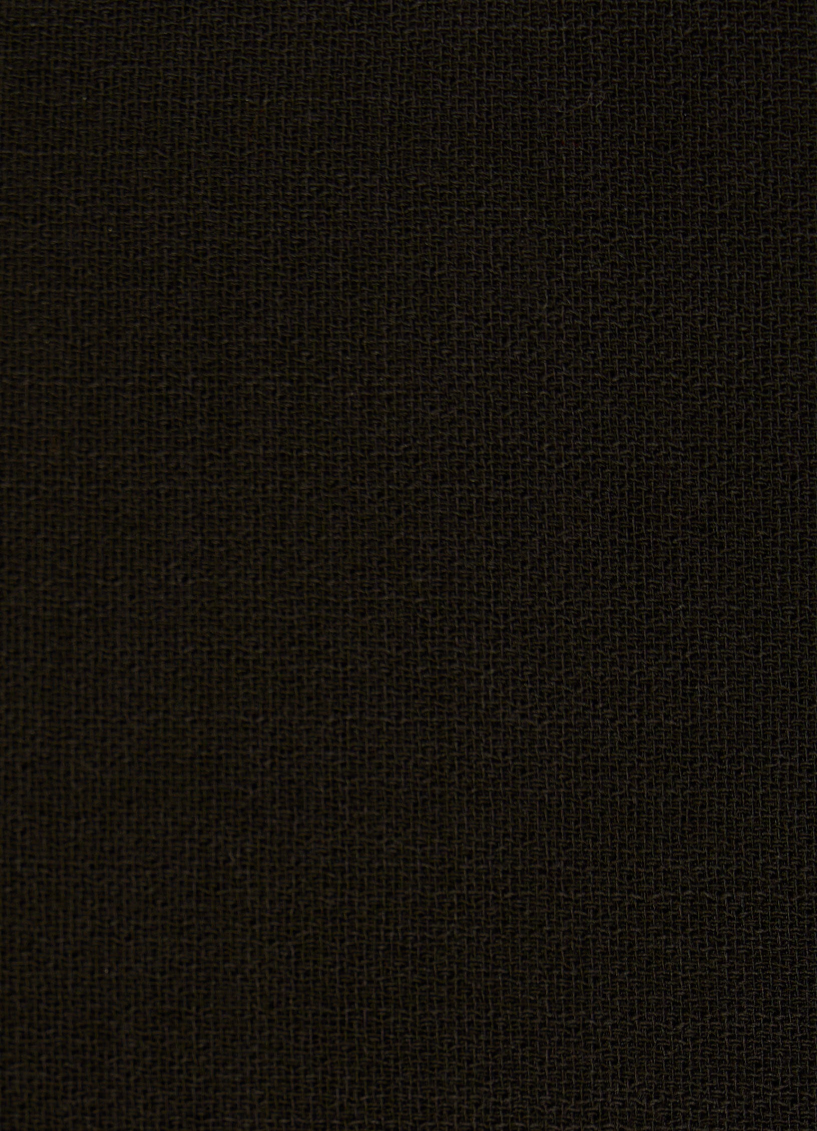 Close-up of black wool fabric texture