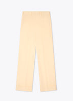Straight-leg tailored trousers with cuffs back view showing clean full-length silhouette