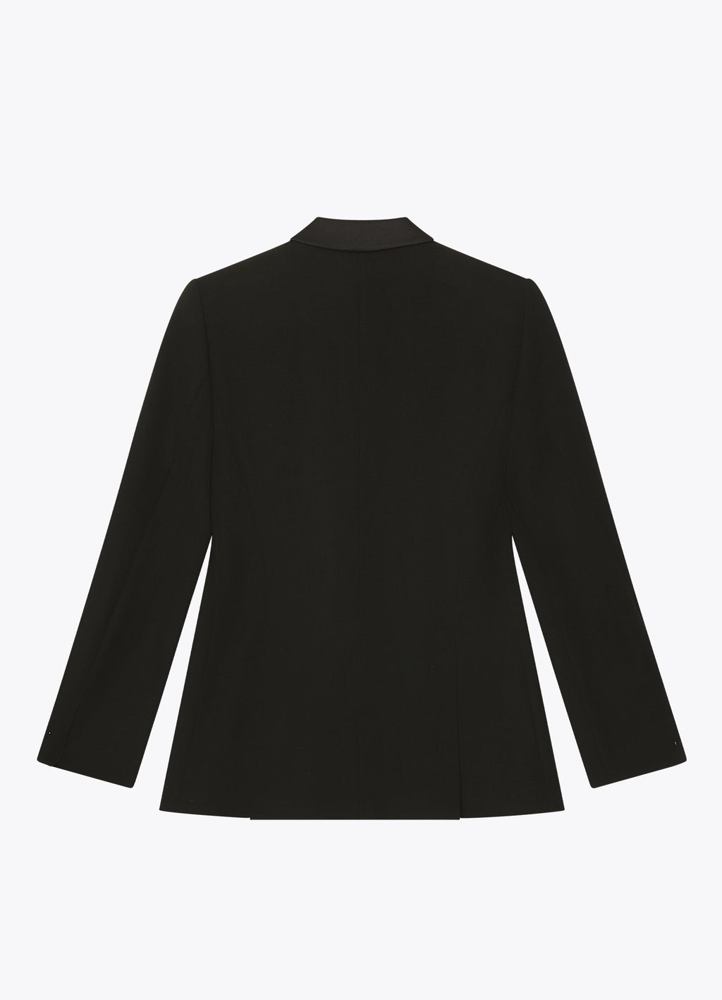 Black SCHOENBACH double-breasted blazer, back view