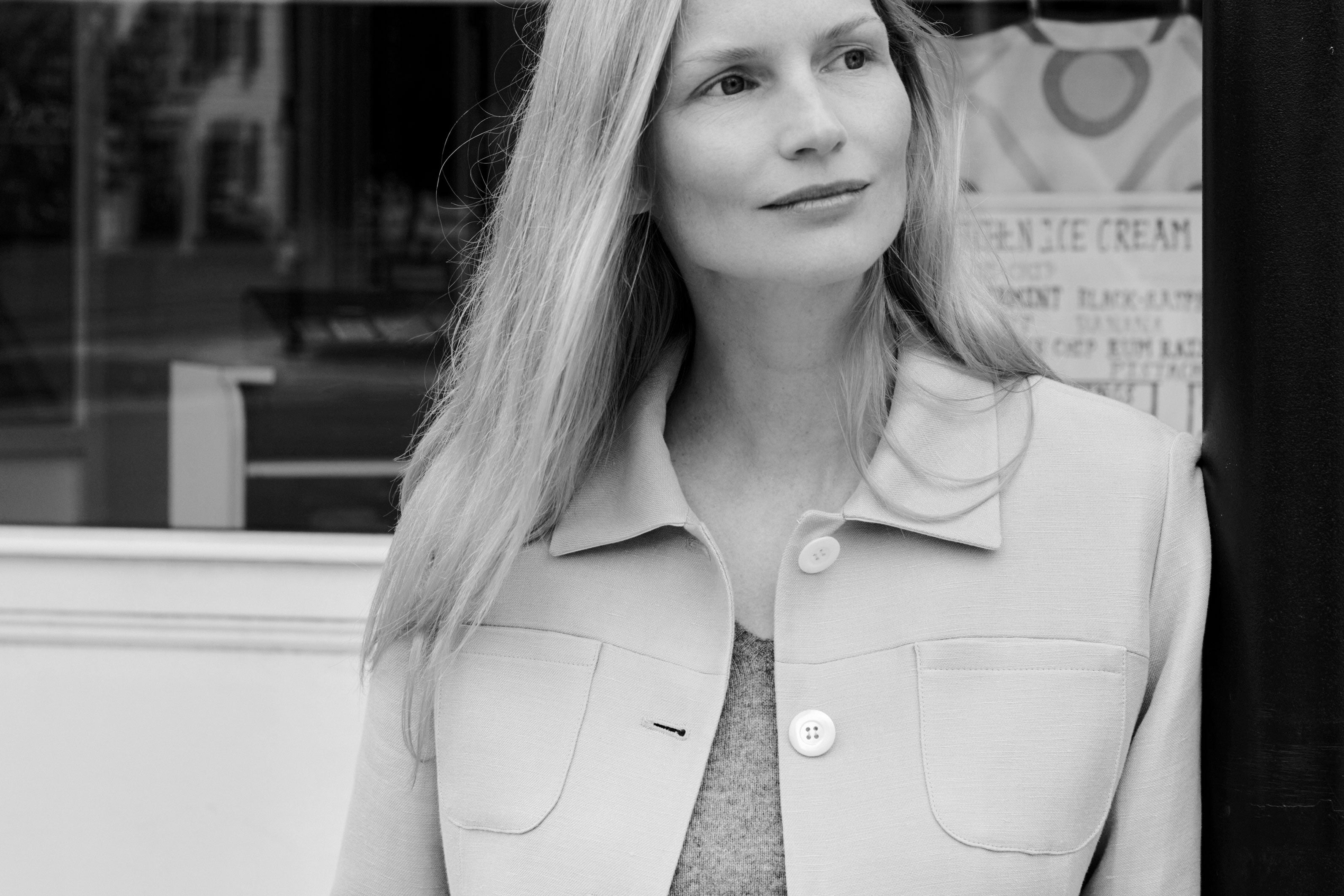 SCHOENBACH tailored jacket portrait editorial Bridgehampton Hamptons