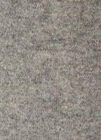 Close-up detail of fine gauge cashmere knit in light grey melange