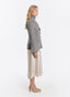 SCHOENBACH tailored wool jacket in grey melange Loro Piana fabric, side profile