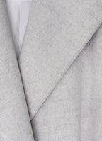 Light grey wool-cashmere coat detail with soft texture