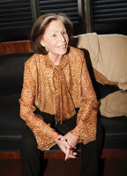 SCHOENBACH Ozelot silk-georgette blouse in leopard print, styled view