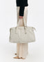 SCHOENBACH Signature handbag in ecru nubuck leather, front view