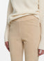 SCHOENBACH signature stretch-suede leggings in beige, waist detail