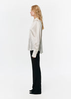 SCHOENBACH silk blouse in white, side view