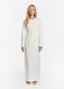 SCHOENBACH stretch jersey shift dress in white, front view