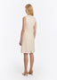 SCHOENBACH stretch wool shift dress in ecru, back view