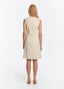 SCHOENBACH stretch wool shift dress in ecru, side view